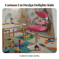 Creature Face Rolling Stool With Footrest Study Chair Easy to Clean for Playroom