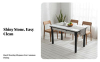 Extendable Pedestal Table Space-Saving Household Furniture Modern and Design Easy to Clean for Residents, Dining Room, Kitchen