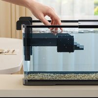 Integrated Hideaway Reptile Hides, Turtle Basking Shelf, Turtle Aquarium Accessories with Ramp, Basking and Feeding Area for Aquatic Turtles