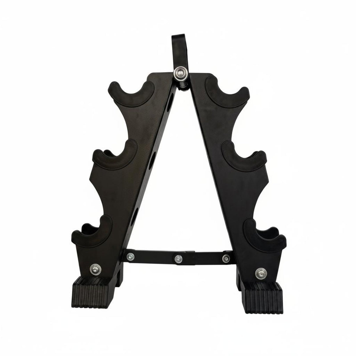 3-Tier Dumbbell Rack Easy Access Foldable Dumbbell Stand Commercial-Grade Fitness Storage for Workout Room