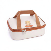 Large Capacity Insulated Lunch Bag Cute Design Lunch Box Bag Multiple Pockets for Students