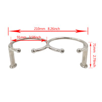 316 Stainless Steel Double Leg Open Round Cup Holder for Marine and RV Use