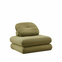 Armless Block Sofa Sectional Design Living Room Furniture Unrestricted Combination Lowheight for Young Adults, Homeowners