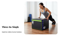 long-lasting Cover tri-functional Soft Plyo Box Fullphysique Conditioning tri-functional Foam Plyo Box Non-Slip Surface leap Trainer for fitness instructors, Gym-Goers, Beginners