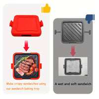 Microwave Sandwich Toaster with Non-Stick Coating for Quick Breakfast