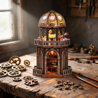 Observatory DIY Dollhouse Kit Wooden Puzzle Model