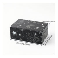 Glass Lid Jewelry Box Celestial Jewelry Box with Lid Elegant for Dresser, Bedroom