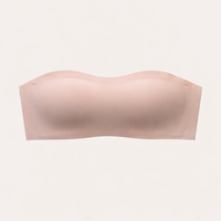 Strapless Bras for Women with Push Up Half Cup Design, Non-Slip Invisible Backless for Summer Dresses, Seamless Up