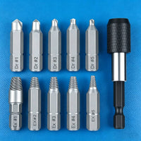 11 Pieces Stripped Screw Remover Kit Easy out Repair Tool Counterclockwise