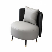 Upholstered Guest Armchair Sturdy Construction Upholstered Barrel Chair and Table Set Easy to Clean Non-Marring Feet
