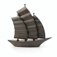 Sailboat Sculpture Sculptural Sailboat Ornament Slim for Office Desk, Model Room