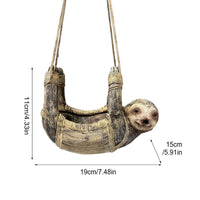 Sloth Bird Feeder Eye-Catching Decorative Bird Feeder Weather Resistant