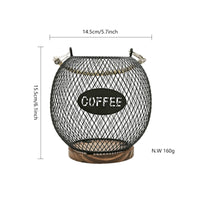 Coffee Capsule Basket Easy Reach Wire Mesh Basket Modern Decor