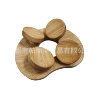 跨境新品 冬季桑拿用品 木枕 靠背 干蒸房桑木枕 腰枕 炭化橡木