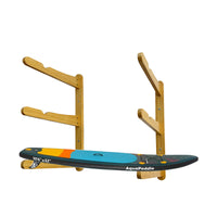 Wall-Mounted Surfboard Display Rack, 3-Tier Wooden Storage Shelf