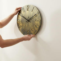 Large 3D Wall Clock Easy to Read Home Decor Non-Ticking for Bedroom, Living Room