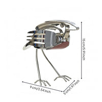 Metal Bird Sculpture Standing Display House Decoration Lightweight for Tabletop