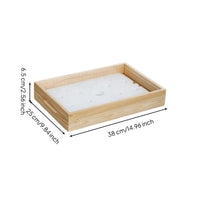 Serving Tray with Insert Rectangular Wooden Serving Tray Sturdy for Restaurants