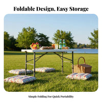Fold-in-Half Table Foldable Design Folding Desk Lightweight for Street Vendors