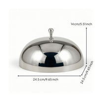 Pedestal Food Dome Stainless Steel Cloche with Tray Long-Lasting