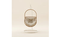 Freestanding Egg Swing Chair with Stand Cushioned Hanging Swing Chair with Stand Comfortable Furniture Thick for Adults, Bedroom, Patio