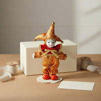 Ornamental Doll Statue Fine Workmanship Porcelain Clown Figurine Lifelike
