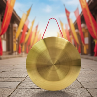 Gong and Cymbal Set for Performances and Warnings - Copper Plated