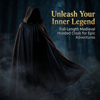 Hooded Cape Witch Cosplay, Game Theme Hooded Performance Cloak, Fancy Dress Cost #variant:Shoulder to Hem 150cm (Satin)