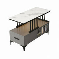 2-Tier Sofa Table with Drawer Light Luxury and Design Narrow Drawer Cabinet Modern Design Accessible Shelf for Living Room