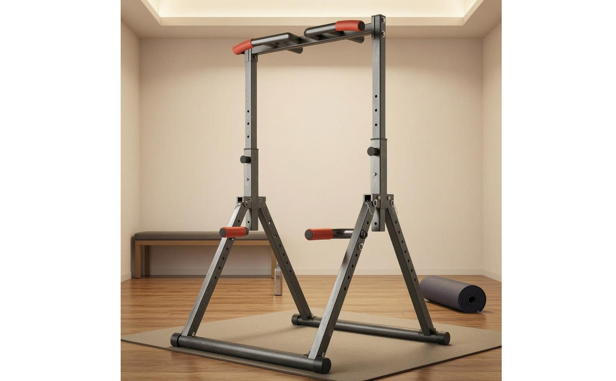 Padded Grips Chin-up and Chest-Upper-Body Press Frame Stable Base Home Gym Power Frame Indoor Pull-up Bar Station High Stability
