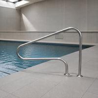 Swimming Pool Handrail Stainless Steel Pool Handrail with Base Plate Rustproof Hardware for Homeowners, Backyard