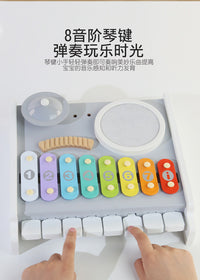 跨境新款五合一音乐琴多功能玩音乐早教启蒙8音阶琴键孩子表演互