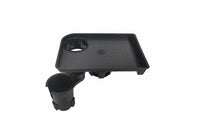 Raised Rim Car Cup Holder Tray Organizer Stable Phone-Supporting Cup Holder Tray Black Auto Accessory Multifunctional