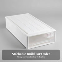 Rolling Under-Bed Box Wheeled Design Underbed Bin complimentary for Students, Parents