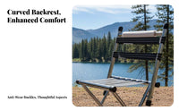 Collapsible Travel Seat Foldable Design Cross-Frame Webbed Stool Heavy-Duty