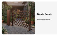 Weather-Resistant Wooden Lattice Divider Multi-Use Expandable Wooden Fence Easy Installation Extendable Garden Fence Stable Base for Gardeners, Homeowners, Pet Owners, Yard, Patio, Entryway, Balcony