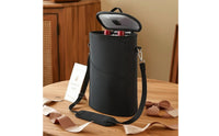 Leakproof Wine Cooler Bag Portable Insulated Wine Tote Compact Foldable for Dinner Parties