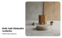 Hexagonal Wood Chunk Natural Minimalist Design Design Accentuate Table Geometric Shape Artisanal Look for Interior Designers