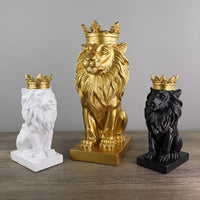 European Crown Lion Ornament Resin Craft