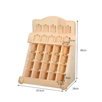 Wooden Card Display Stand Tabletop Layered Wooden Display Designed for Desk