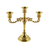 Ornate Candle Holder Lustrous Rose Relief Candle Holder Shiny Finish