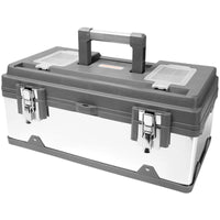NAKIOO Industrial Stainless Steel Tool Box for Home, Car, and Multi-purpose Storage