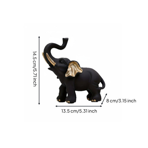 Good Luck Elephant Figurine Meticulous Craftsmanship for Living Room, Office