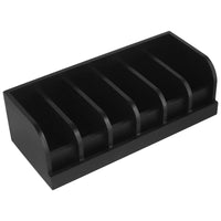 Wooden Storage Divider Box Rectangular Divided Wooden Tray Open-Top Accessory Organizer with Compartments