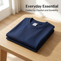 Heavyweight Short Sleeve T-Shirt for Women, Oversized Crew Neck Loose Fit Casual Wear, Unisex Ladies Spring Summer