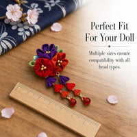 BJD OB11 GSC Doll Japanese Style Tsumami Kanzashi Hair Clip for Kimono Yukata
