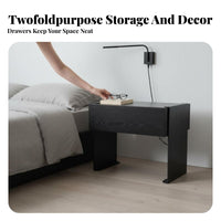 C-Shaped End Table Minimalist Design Nightstand Modern design aestheticSaving for Apartment Dwellers, Homeowners, Bedroom