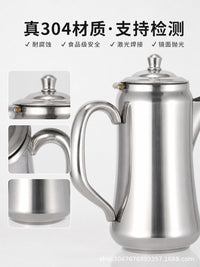 European Style Stainless Steel Teapot Afternoon Tea Coffee Pot Thickened Heat-Resistant Large Capacity