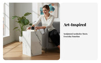 spiral Pedestal Table Space-Saving Abstract Sculpture Easy to Maintain