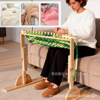 Wooden Yarn Knitting Frame for DIY Blanket Weaving